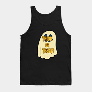 "Trick or Treat Halloween with Ghost" Tank Top